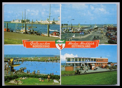 Ansichtskarte nordseebad - ansichtskarte,