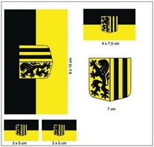 Aufkleber Set Dresden Fahne