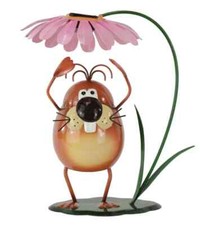 Maulwurf mit Blume LED Solar