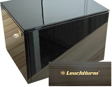 K1)) Leuchtturm Kabinett Münzbox für 10 Münzboxen / Tableaus, schwarz glänzend