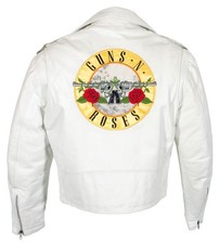 Guns N Roses weiße Lederjacke