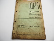 Opel Kapitän A Admiral A Werkstatthandbuch 2,8 L HL Motor Reparaturanleitung 196