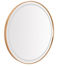 Friseur-Bedienplatz Friseurplatz Friseurspiegel "Diva" LED mit goldenem Rahmen