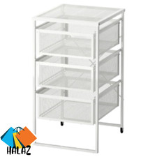 IKEA LENNART Schubladenschrank weiß – Metall Aufbewahrungswagen auf Rollen für Home Office