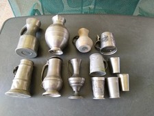 Zinn Konvolut Schrott  - Geschirr - Kannen - Krüge - Becher  - 6,5 kg.