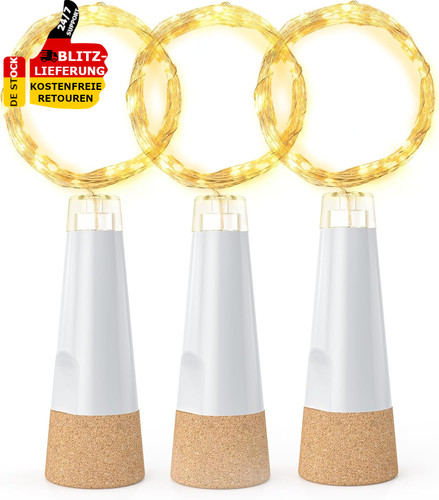 Flaschenlichter mit korken - flaschenlichter,