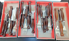 FÜRST Steakbesteck Typ ENGADIN OVP Solingen mit Holzgriff 11 Gabeln 10 Messer