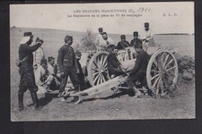 M4 /   Frankreich Soldaten mit Kanone  / Feldpost 1914 - München