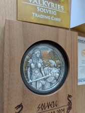 2 oz Silber Walküre Solveig Antik Finish High Relief 2024