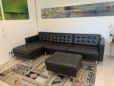 Ledersofa braun Ikea Landskrona