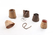 5 x sehr alter Lampenschirm um 1905 Kronleuchter Vintage Lampe Schirm Set