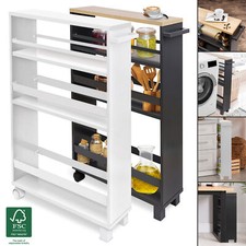 Nischenregal Küchenregal Nischenwagen Rollwagen Standregal Regal Badregal Rollen