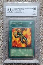 YuGiOh!/Yu-Gi-Oh! PSA/BCCG Graded 10 Final Flame/Ewige Flamme LOB 100