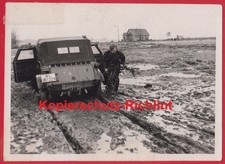 org Foto: Wehrmacht Ostfront  Kübelwagen im Schlamm VW Typ-82 Volkswagen Details