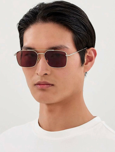 Gucci silver red sonnenbrille - gucci, silver/red