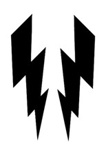 2x Aufkleber Blitz 20cm Länge