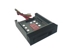 5,25" Einbaurahmen Wechselrahmen für 3,5" HDD oder 2,5" SSD Festplatten + Kabel