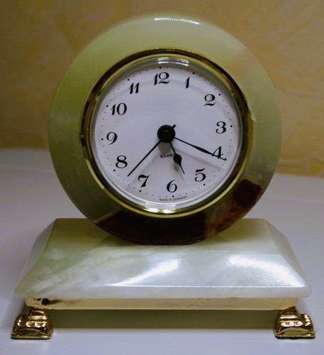 Tischuhr aus jade - jade, vintage