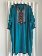 Indisches Kleid - Salwar Kameez  - Tunika -  Smaragdgrün- Kaschmirwolle