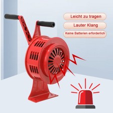 120 ± 2 db Handsirene Aluminiumlegierung Sirene Alarmsirene Handkurbel mit Basis