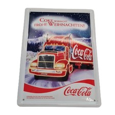 Cola Coca Weihnachten Blechschild Coke Weihnachtsmann Blech Werbeschild Truck