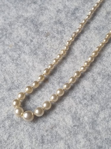 Vintage perlenkette mit - vintage,