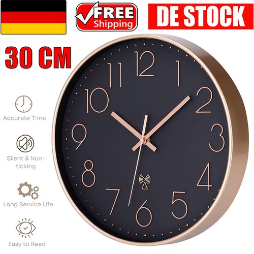Funkuhr 30cm wanduhr - funkuhr, ohne
