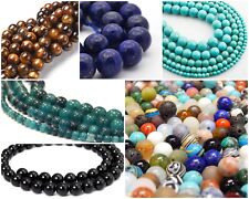 Edelstein Schmuckstein Perlen 4/6/8/10/12 mm Kugel Halbedelstein Naturstein Rund