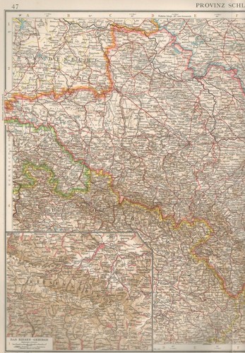 Karte provinz schlesien - "karte.,