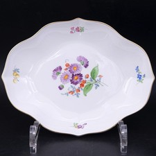 18 x 14,5 cm - Meissen 1. Wahl Schale Neuer Ausschnitt Blumenbukett 53607