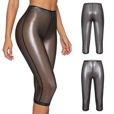 Damen Transparent Caprihose