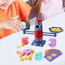 Raketenwaage Waage Zahlenzählspielzeug Lehrspielzeug frühe pädagogische