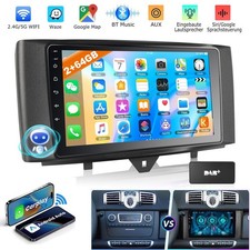 DAB+ Carplay Android 15 Autoradio GPS Navi RDS FM KAM Für Smart Fortwo 451 11-15