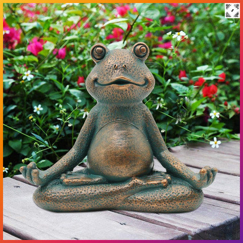 Meditation frosch figur deko - meditation,