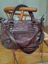Tasche Handtasche braun Chocolate Dunkelbraun Motorcycle Bag Echtleder Vintage