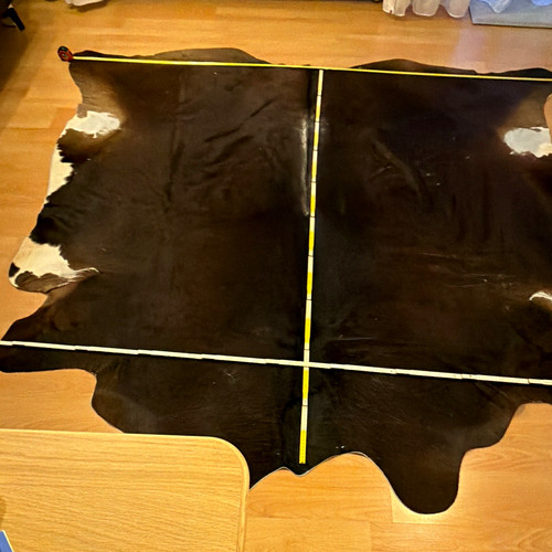 Kuhfell teppich schwarz - kuhfell-teppich, schwarz/weiß