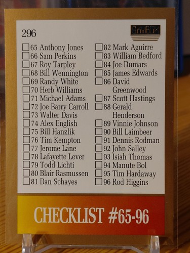 Checklist 122 1990 skybox - 65-122,