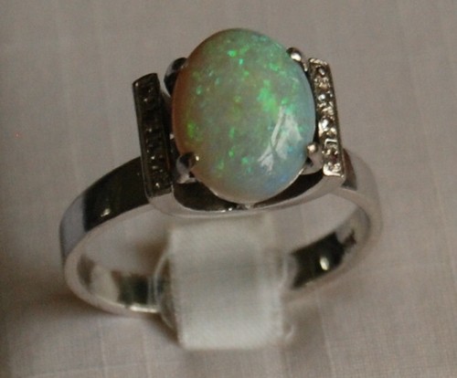 Weißgold ring solitär - weißgold,