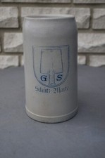 Schöner,alter,geritzter Bierkrug/Maßkrug von Spaten-München- 1 L aus Sammlung