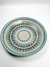 Schleiss Gmunden Schale / Wandteller Keramik Krakeleeglasur c.1950 Retro