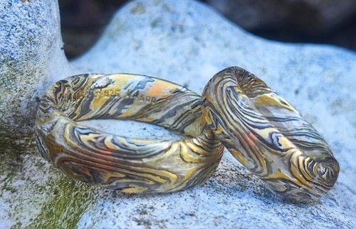 Trauringe mokume gane gold 900 - gane,