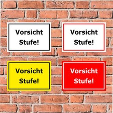 Schild - Vorsicht Stufe! - in 4 Größen - S00085-089 Hinweisschild