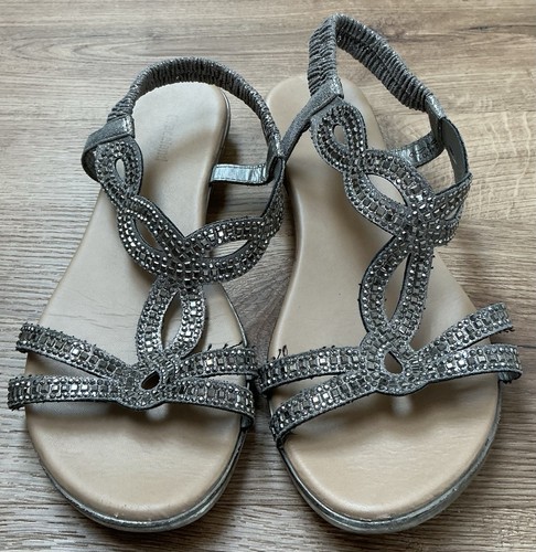 Sandalen silberfarben 39 - sandalen,,