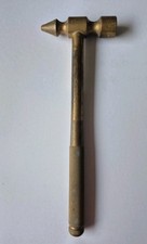 Alter 4 teiliger messingfarbener Hammer mit  Schraubenzieher  ××4××