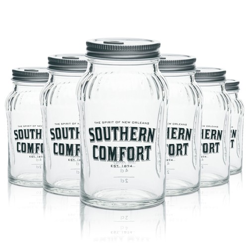 Southern comfort glas mason - 6x,