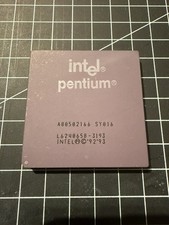 Intel Pentium SY016 166 MHz Sockel 7 PC Retro CPU Prozessor Doom Duke 3D Keramik