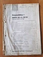 INDEX GS 42, GE 65 Kreuzschlitten/Steuerungen INDEX S3 und C 200 39 Seiten