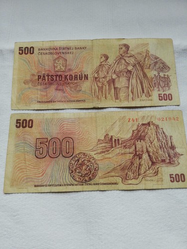 500 korun geldscheine von - x,