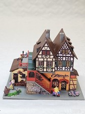 FALLER 1721 H0 GESCHÄFTSHAUS COMBI-KIT fertig gebaut SAMMLER VINTAGE MÄNGEL 