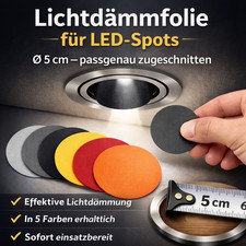 Lichtdämmfolie für LED Spots